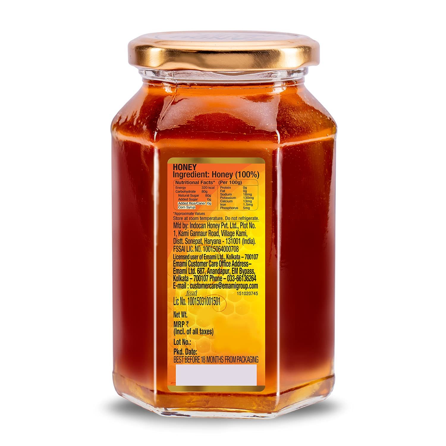 Zandu Pure Honey, 100% Purity, No Added Sugar - 500g