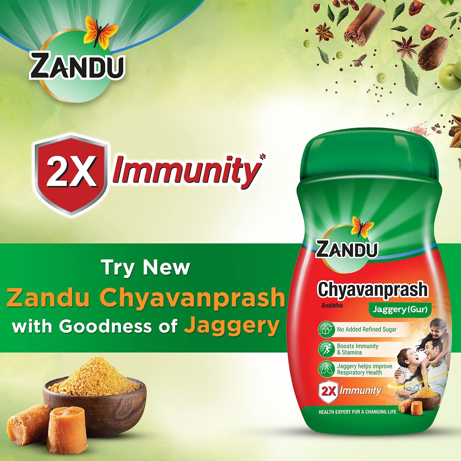 Zandu Chyavanprash Avaleha Jaggery (Gur), Ayurvedic Immunity Booster - 450g