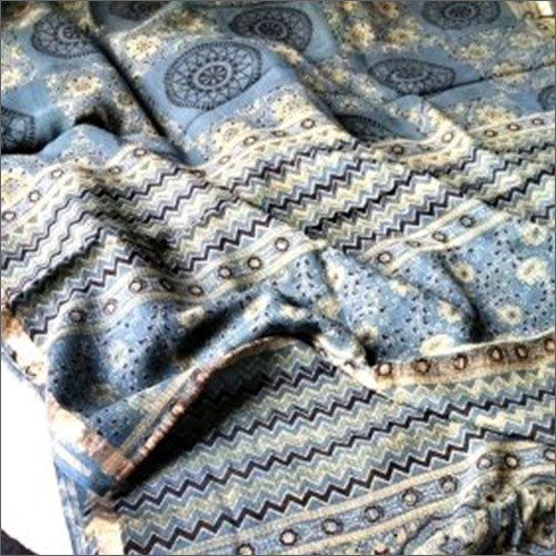 Casual Ladies Cotton Silk Kota Ajrakh Print Saree