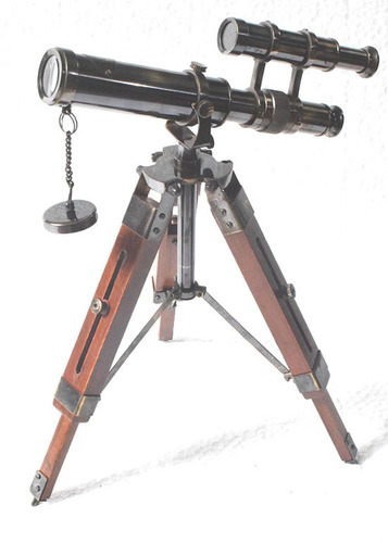 Vintage Brass Telescope With Stand