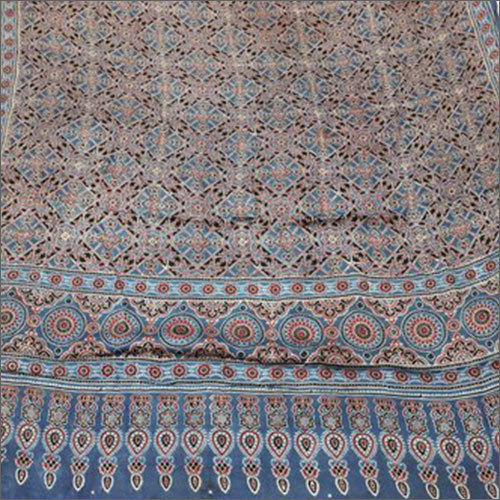 Washable Modal Silk Ajrakh Hand Block Print Natural Dyed Dupatta