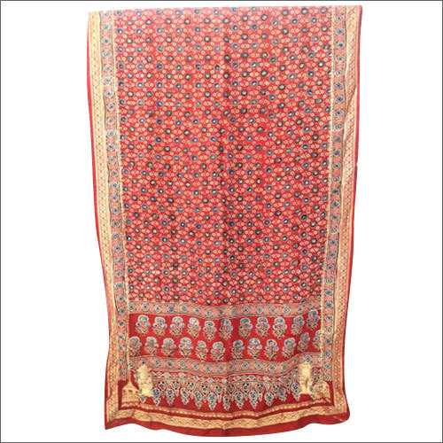 Indian Ajrakh Dola Silk Dupatta