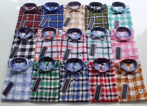 Branded Mens Casual Check Shirts Collar Style: Classic