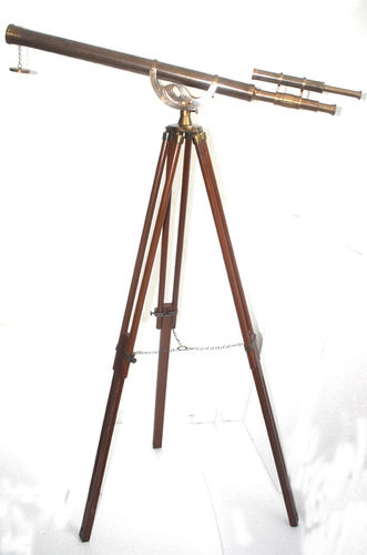 Home Office Decoration Double Barrel Floor Telescope With Tripod