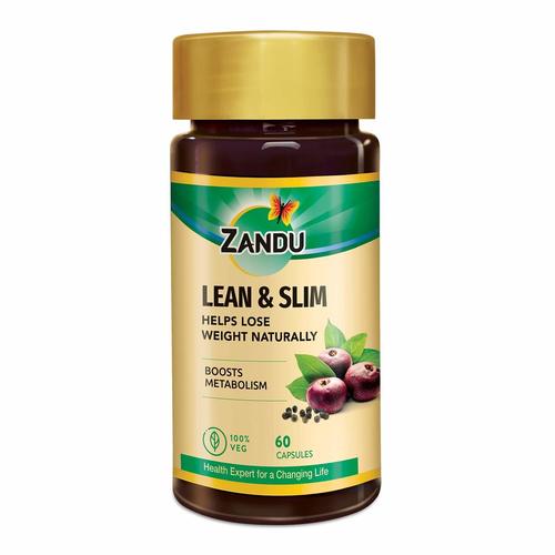 Zandu Lean And Slim, An Ayurvedic Supplement Helps For Healthy Digestion - 60 Veg Capsules