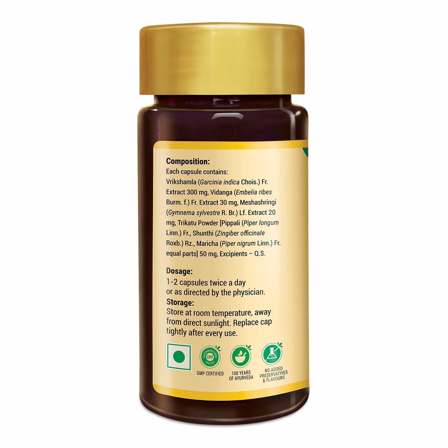 Zandu Lean And Slim, An Ayurvedic Supplement Helps For Healthy Digestion - 60 Veg Capsules