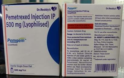 Pemetrexed Injection Ip 500 Mg (Lyophilised)