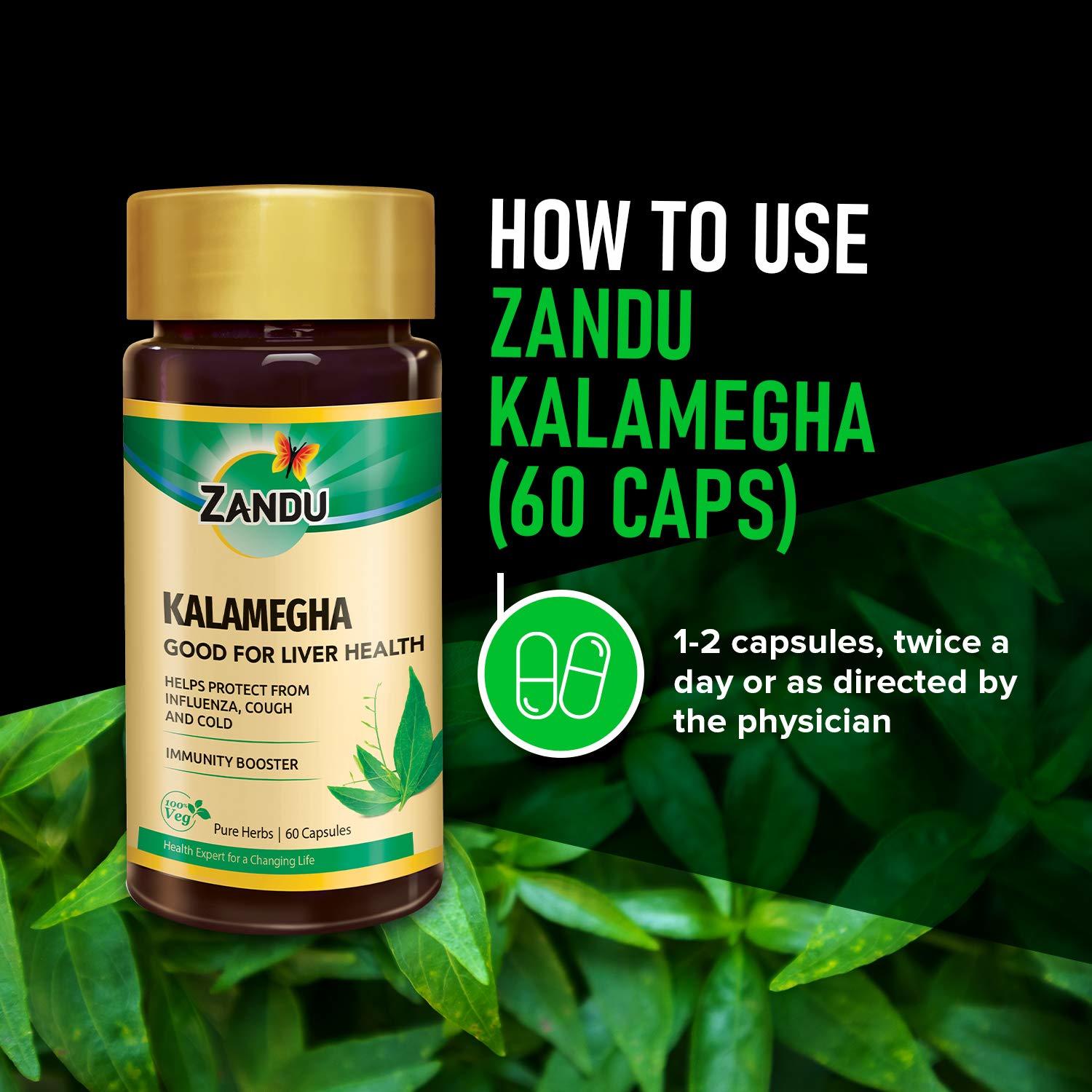 Zandu Kalamegha, An Ayurvedic Health Booster - 60 Veg Capsules