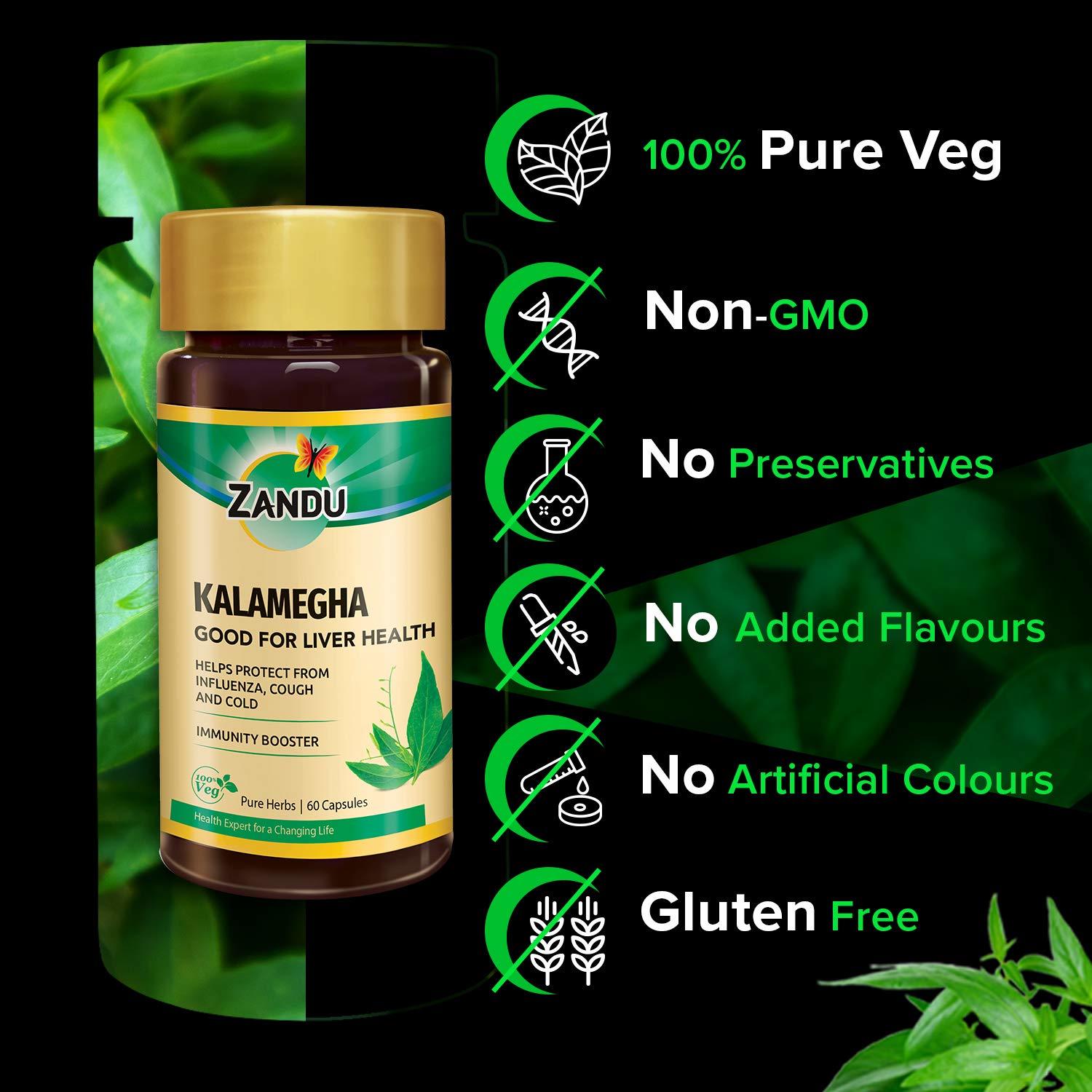 Zandu Kalamegha, An Ayurvedic Health Booster - 60 Veg Capsules