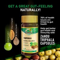 Zandu Triphala Capsules, Supports Bowel Wellness - 90 Veg Capsules