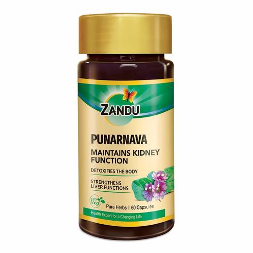 Zandu Punarnava Capsules For Heart And Urinary Health - 60 Veg Capsules