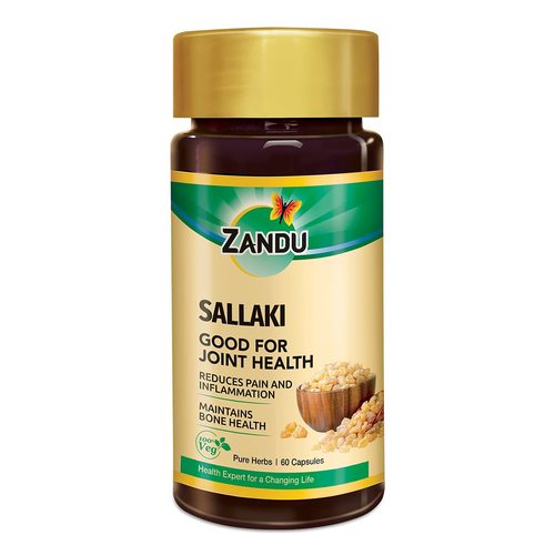 Zandu Sallaki Capsules, Helpful For Joint Pain Wellness - 60 Veg Capsules
