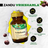 Zandu Vrikshamla Herbs (Garcinia Indica), Natural Fat Burner And Keto Weight Loss Supplement - 60 Veg Capsules