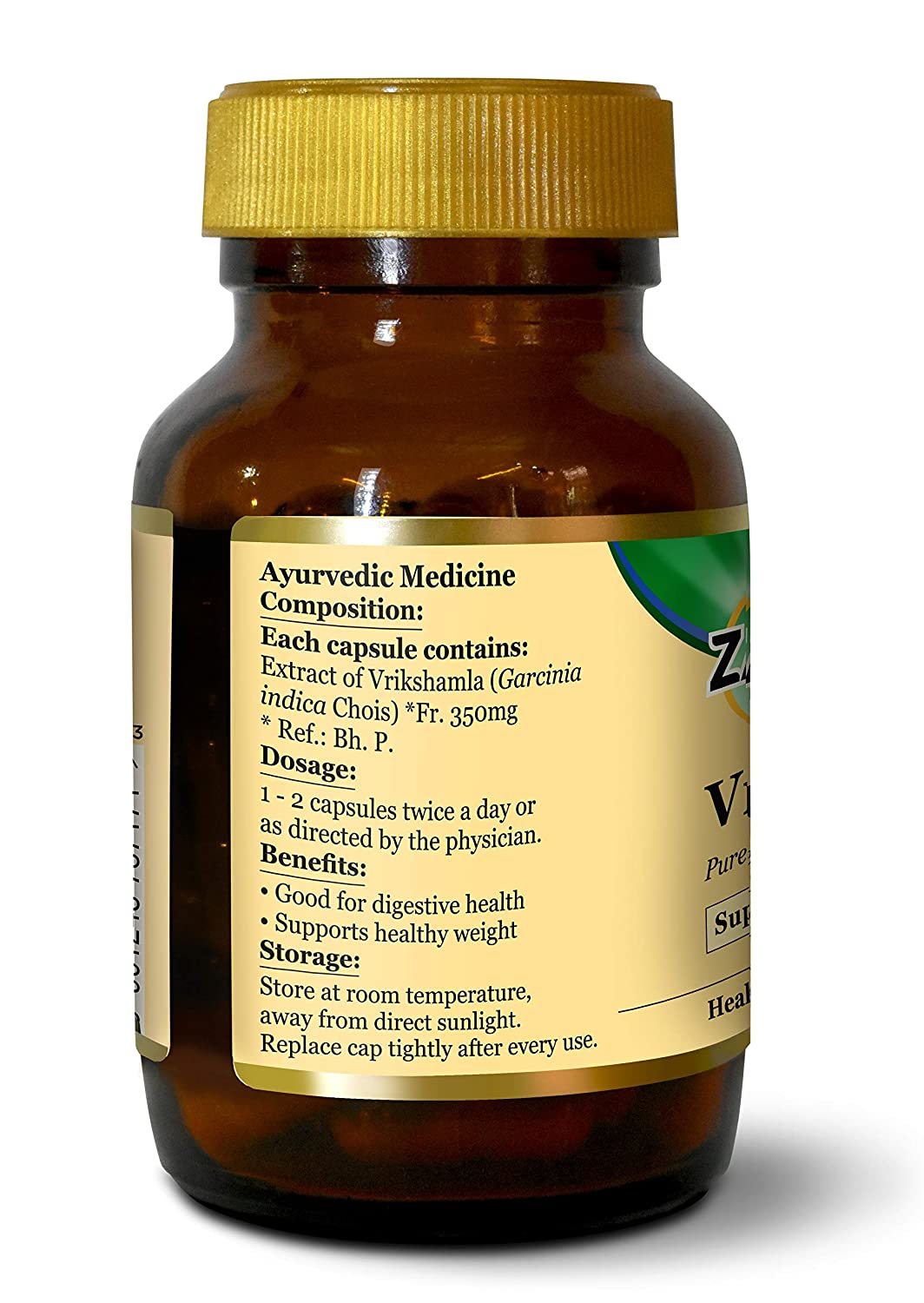 Zandu Vrikshamla Herbs (Garcinia Indica), Natural Fat Burner And Keto Weight Loss Supplement - 60 Veg Capsules