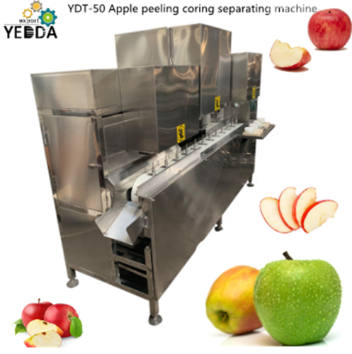 YDT-50 Industrial Apple Peeler Corer Slicer Splitter Apple Pear Peeling And Slice Cutting Machine