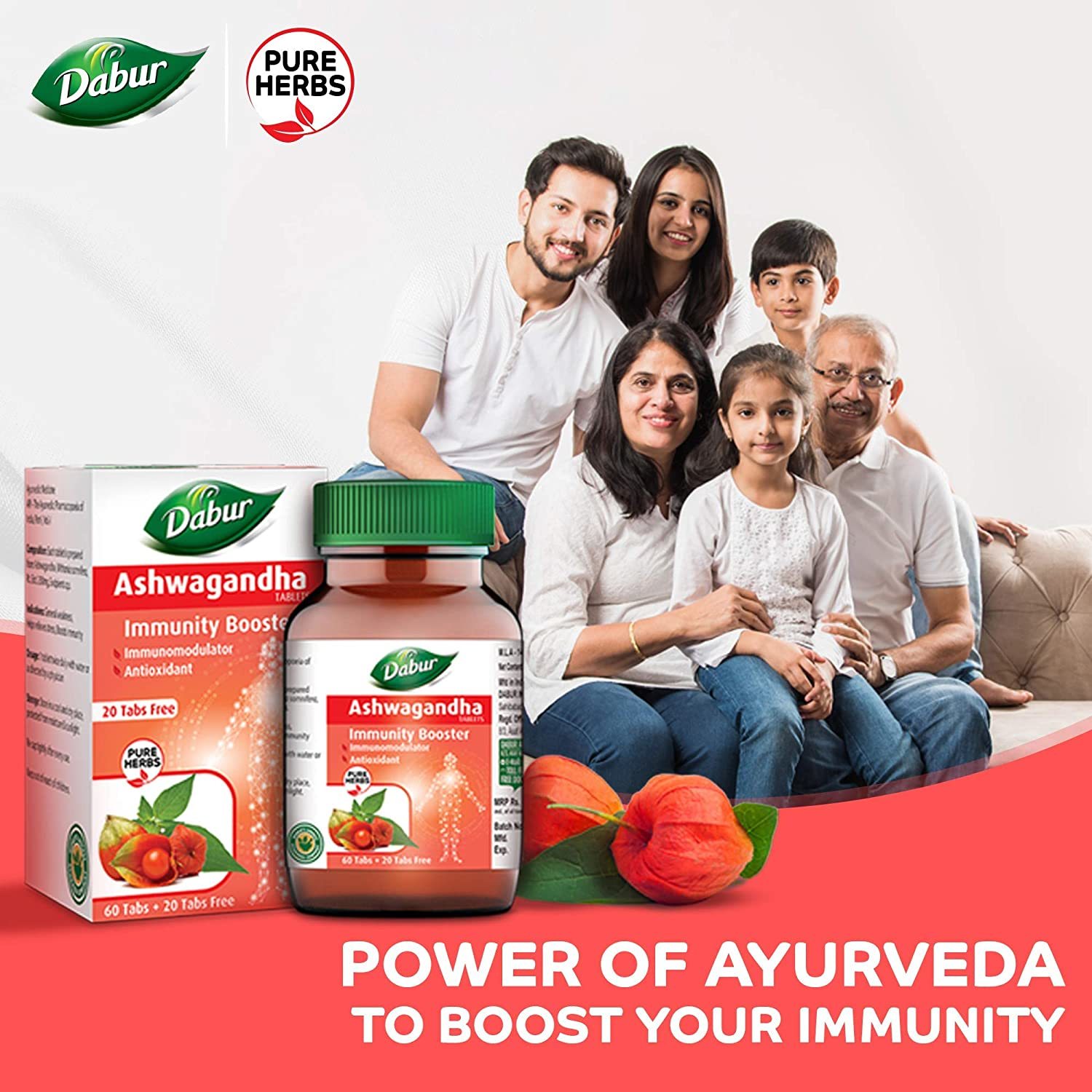 Dabur Ashwagandha Tablet - Immunity Booster / Rich In Anti Oxidants - 60 Tablets