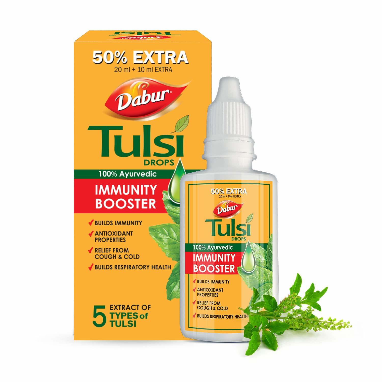 Dabur Tulsi Drops Immunity Booster - 90ml (Pack Of 3)