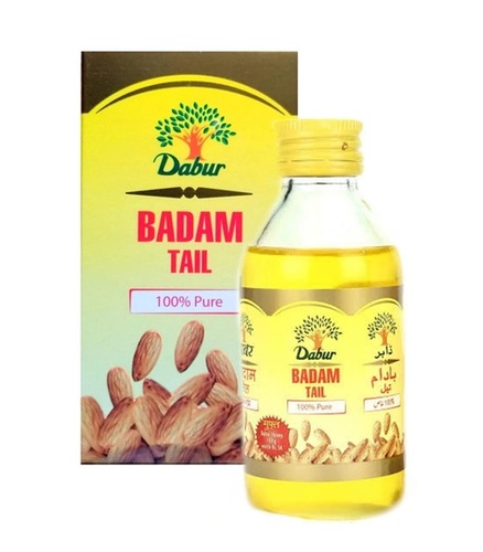 Herbal Medicine Dabur Badam Tail : 100% Pure / Sweet Almond Oil / Rich In Vitamin -E For Healthy Skin , Hair And Body -50Ml