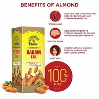 Dabur Badam Tail : 100% Pure / Sweet Almond Oil / Rich In Vitamin -e For Healthy Skin , Hair And Body -50ml