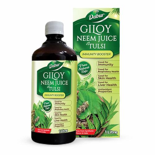 Dabur Giloy Neem Tulsi Juice: Benefit Of 3-in-1 Immunity Boosters With The Power Of Giloy - 1l