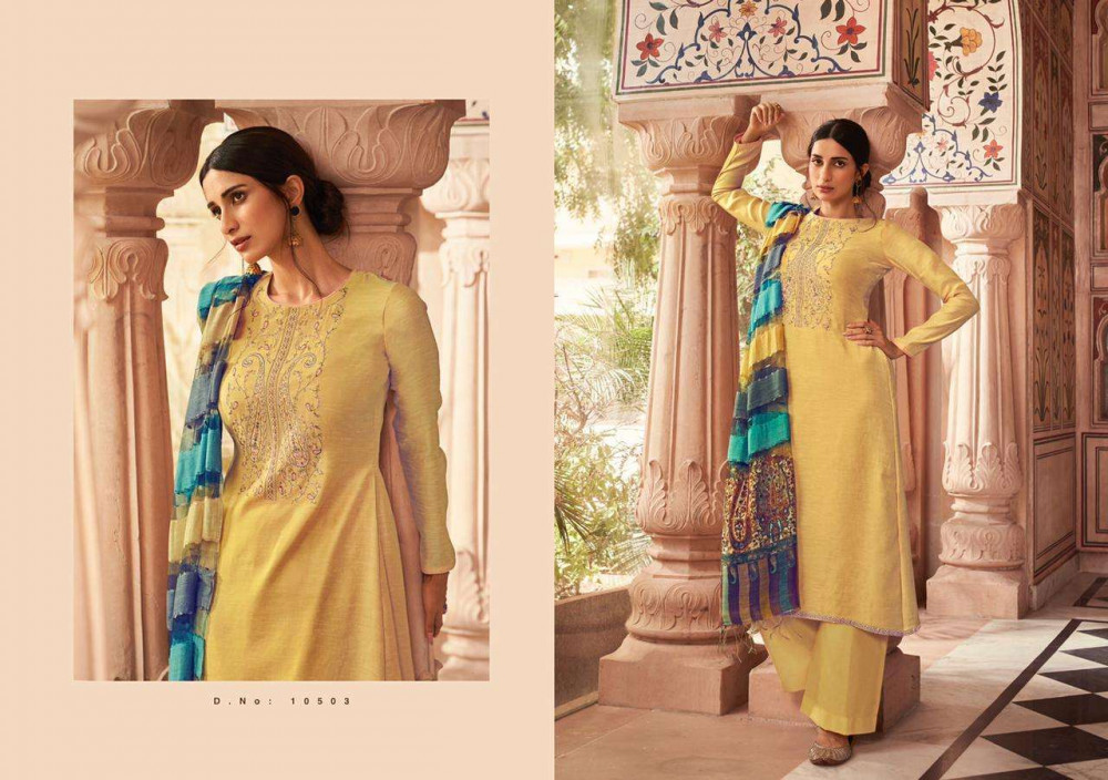 Deepsy Suits Illiana Linen Silk With Embroidery Work Suits Catalog