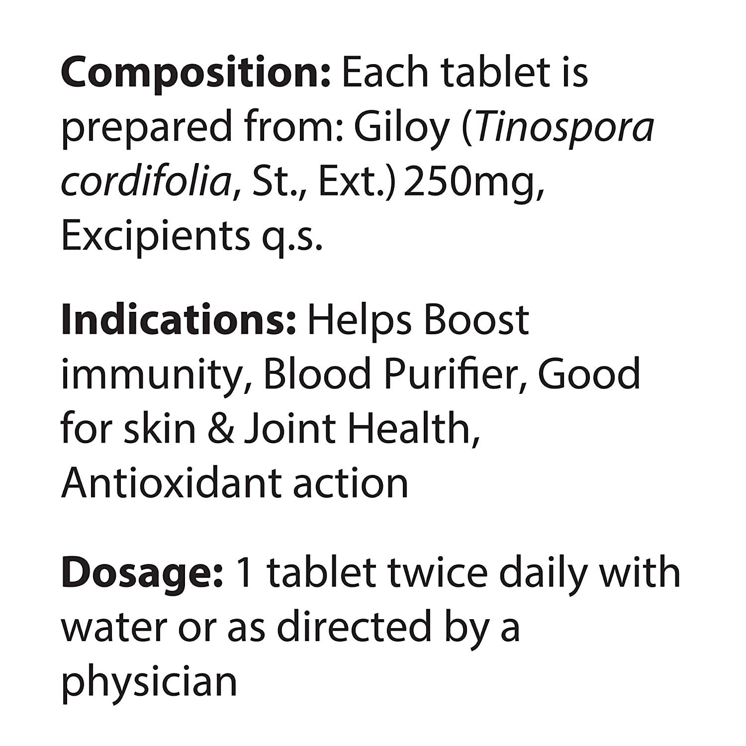 Dabur Giloy Tablet- Immunity Booster / Helps In Blood Purification (80 Tablets )