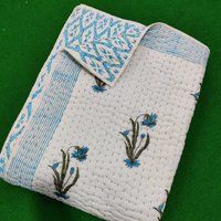hand block kantha quilt