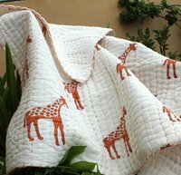 handmade  block print kantha quilt