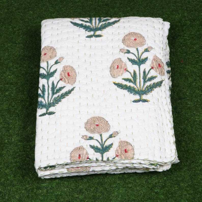 cotton bedding kantha quilt