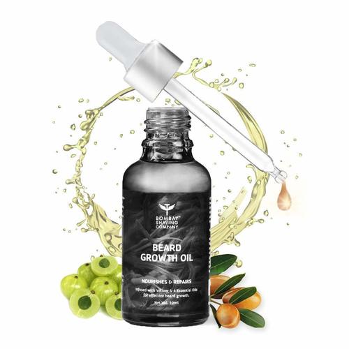 Bombay Shaving Company Beard Growth Oil Powered with Vetiver & 4 Essential Oils for Thicker Beard Growth - 30 ml