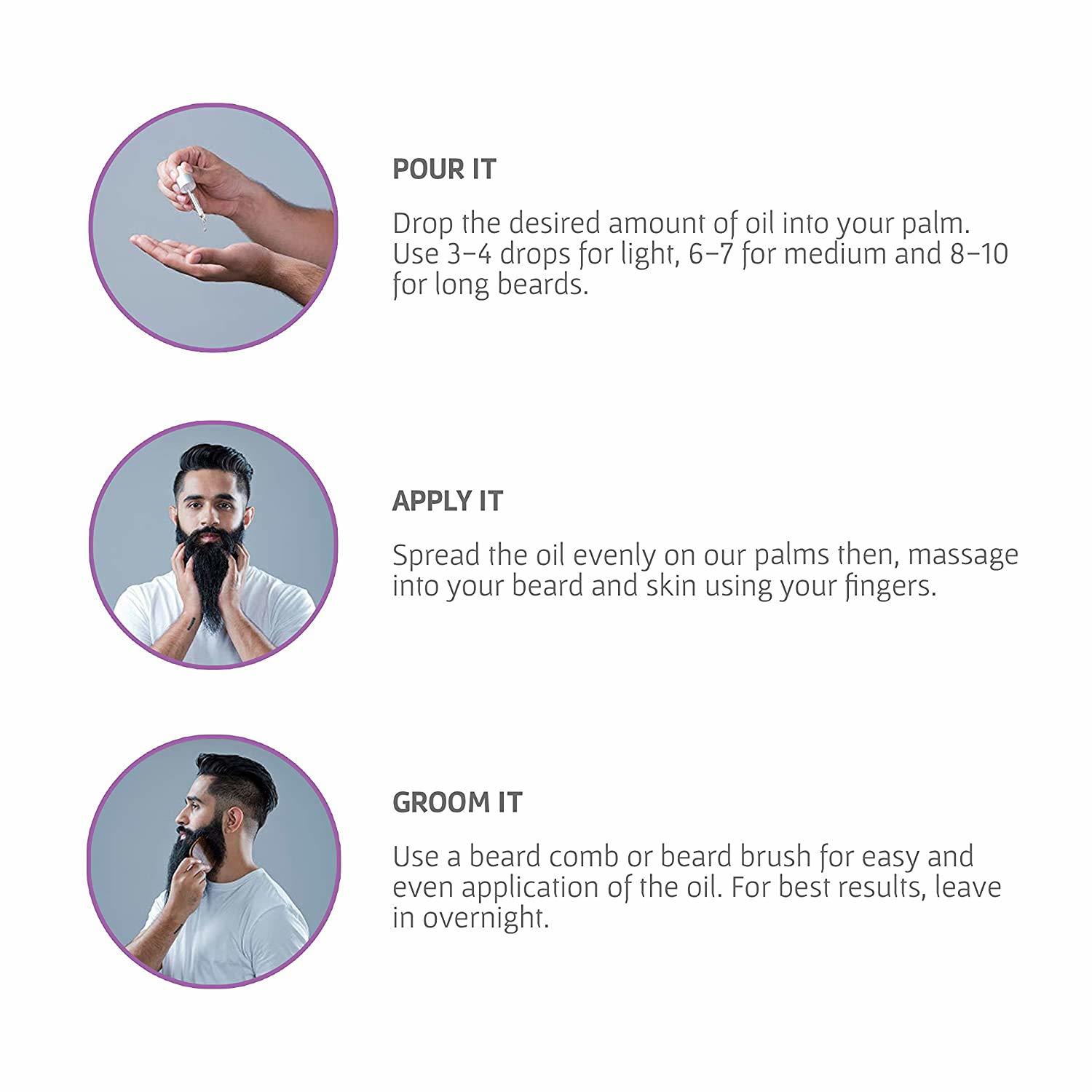 Bombay Shaving Company Beard Growth Oil Powered with Vetiver & 4 Essential Oils for Thicker Beard Growth - 30 ml