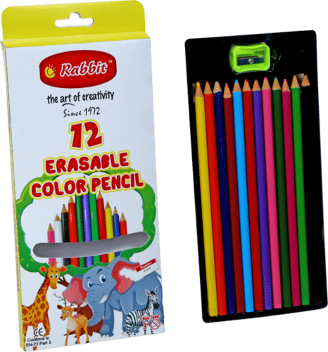 12 Erasable Color Pencil Fs