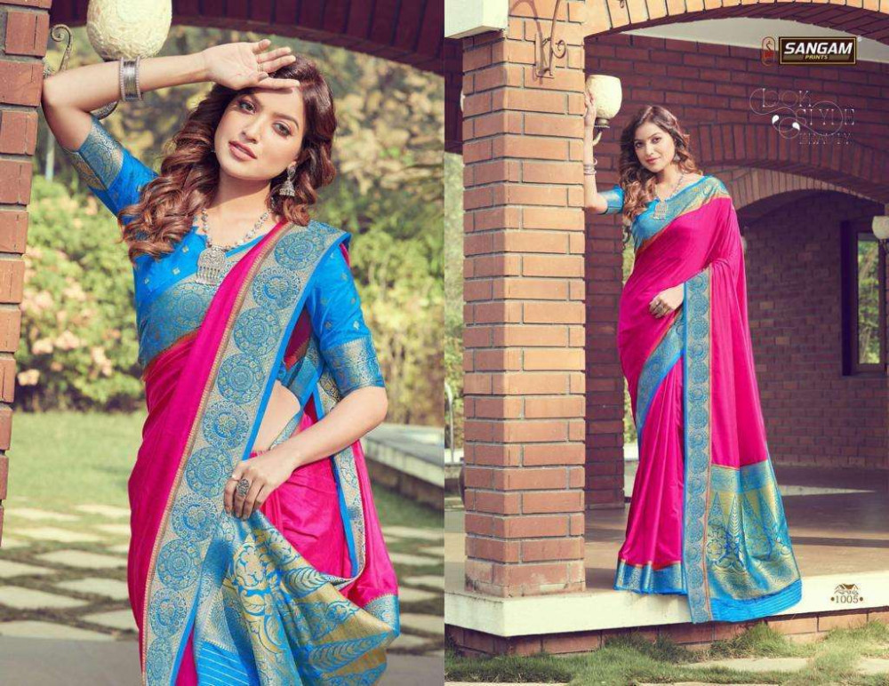 Sangam Prints Doola Silk Saree Catalog Collection