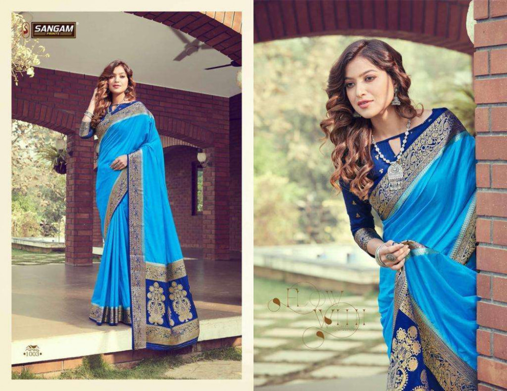 Sangam Prints Doola Silk Saree Catalog Collection