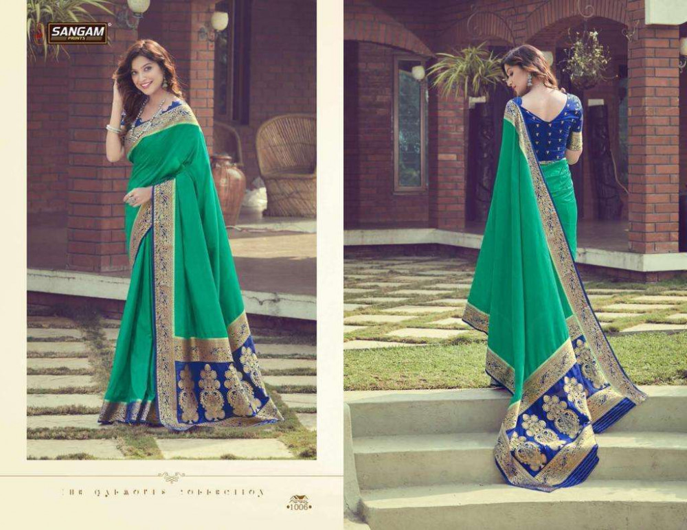 Sangam Prints Doola Silk Saree Catalog Collection