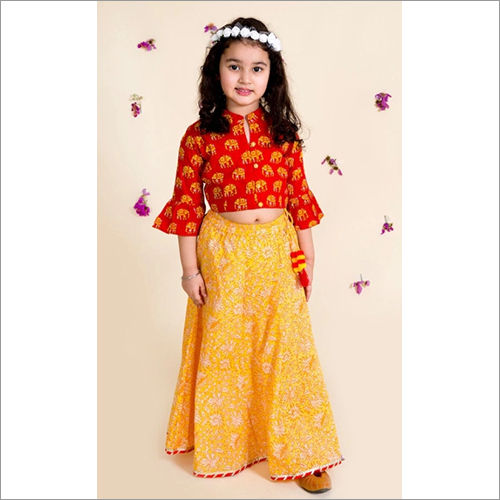 Kids Fancy Lehenga With Top