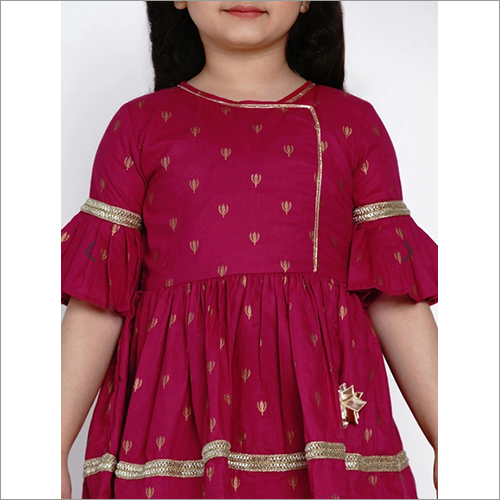 Kids Fancy Peplum Top With Dhoti