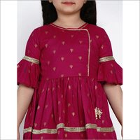 Kids Fancy Peplum Top With Dhoti