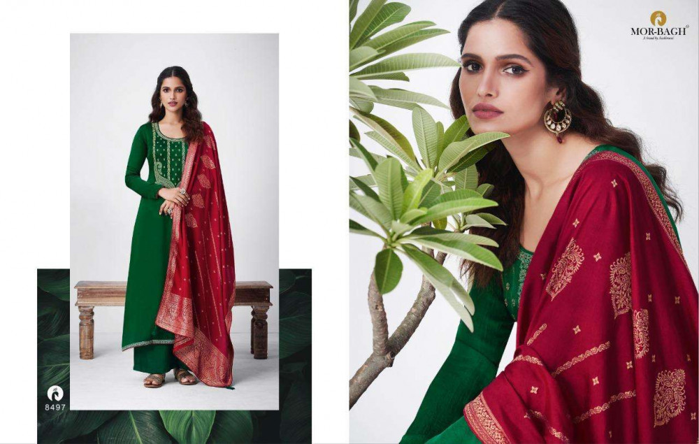 Aashirwad Mor Bagh Kashvi Long Silk Sober Suits Catalog