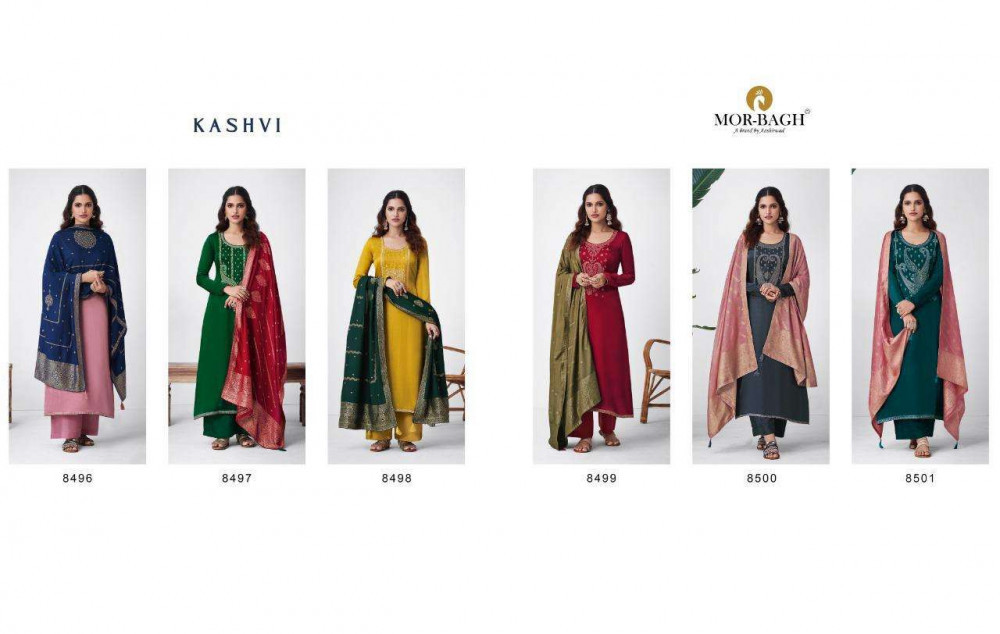 Aashirwad Mor Bagh Kashvi Long Silk Sober Suits Catalog