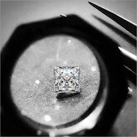 D Color Princess Cut VVS1 Moissanite Gemstone