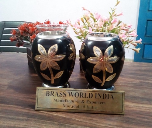 Brass Tea Light Urn With Flower Funeral Supplies