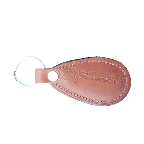 Brown Ml-bl-001 Tan Leather Keychains