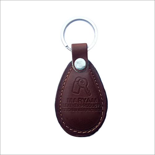 ML-EG-002 Dark Brown Leather Keychains