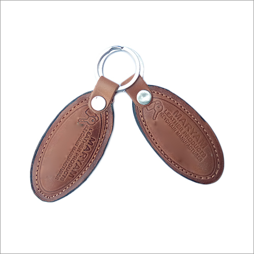 Brown Tan Leather Keychains