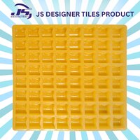 20,25,30mm 64 Cavity Cover Block Mould - Color: Brown