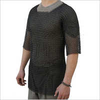 Black Half Sleeve Chainmail Armour