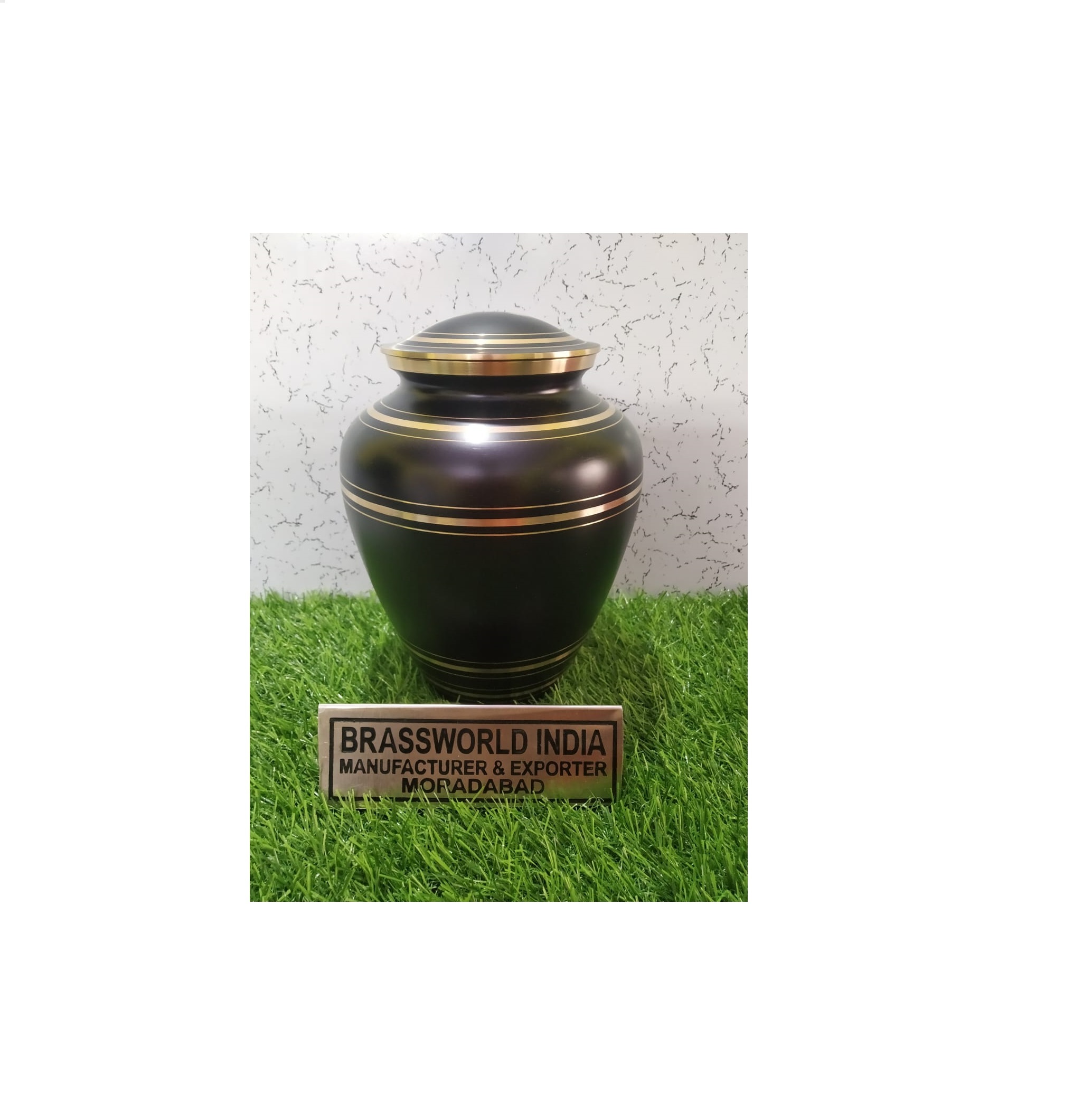 Aluminium Black With Silver Engraved For Human Ashes Funeral Supplies