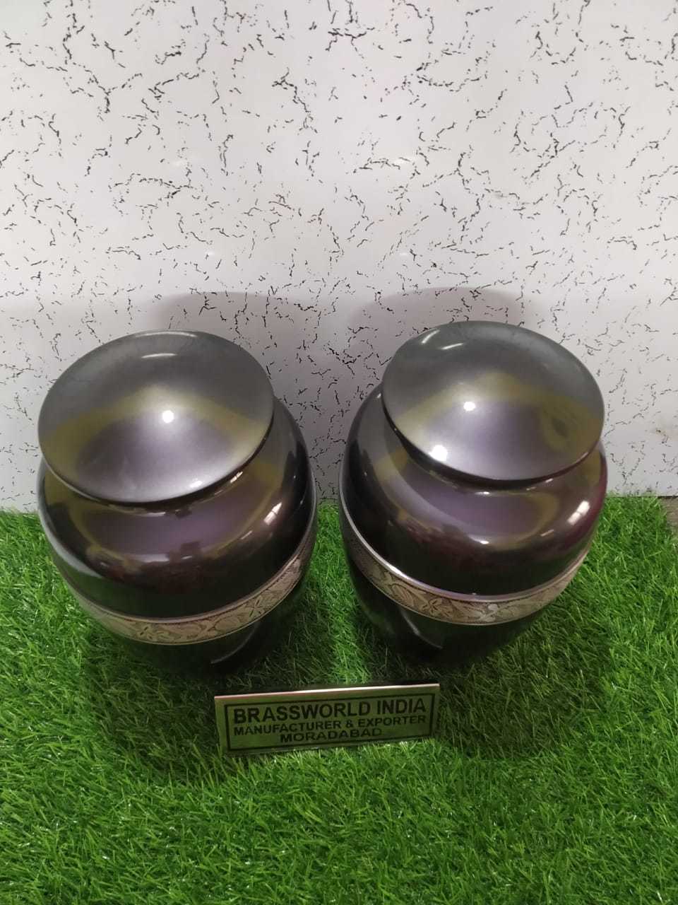 Aluminium Black With Silver Engraved For Human Ashes Funeral Supplies