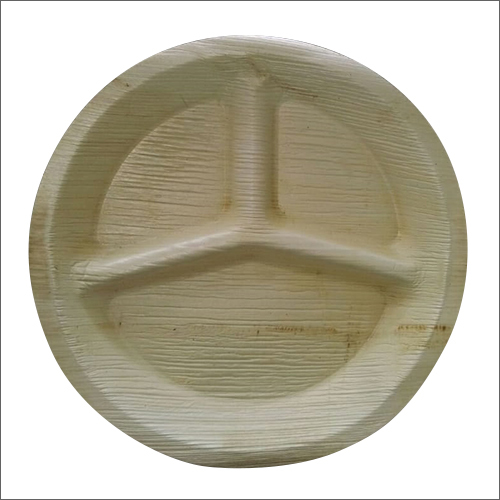3 Compartment Biodegradable Plate